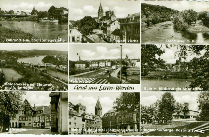In diesen trüben Tagen einmal eine Postkarte, die um 1960 entstandeden sein könnte mit sommerlichen Motiven, allerdinsg doch nur in Schwarz-Weiß.